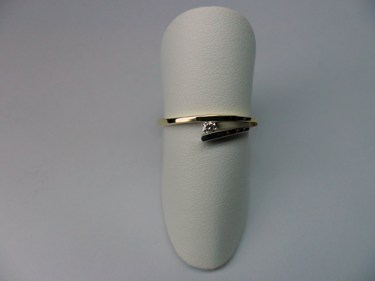 Klemspleet Ring Bicolor 0.04 crt.